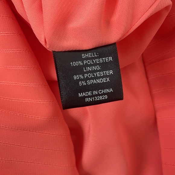 NBD Arijana Coral Orange Front Keyhole Long Sleeve Mini Dress - Picture 11 of 11